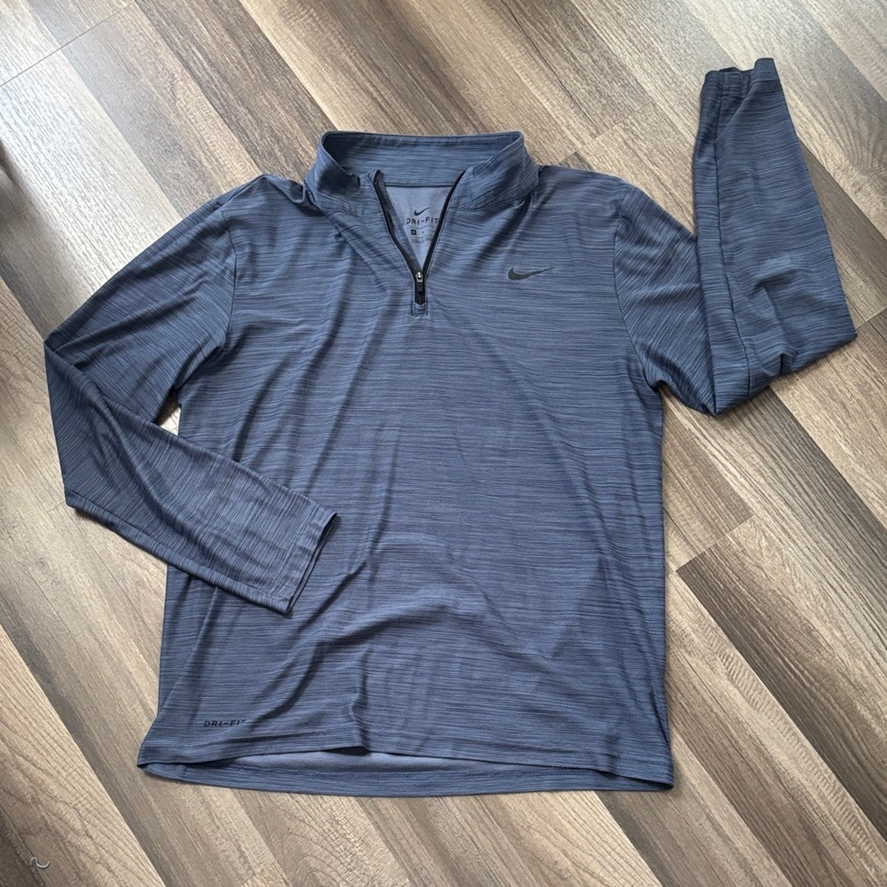 Nike Blue Dri-FIT Quarter-Zip Top
